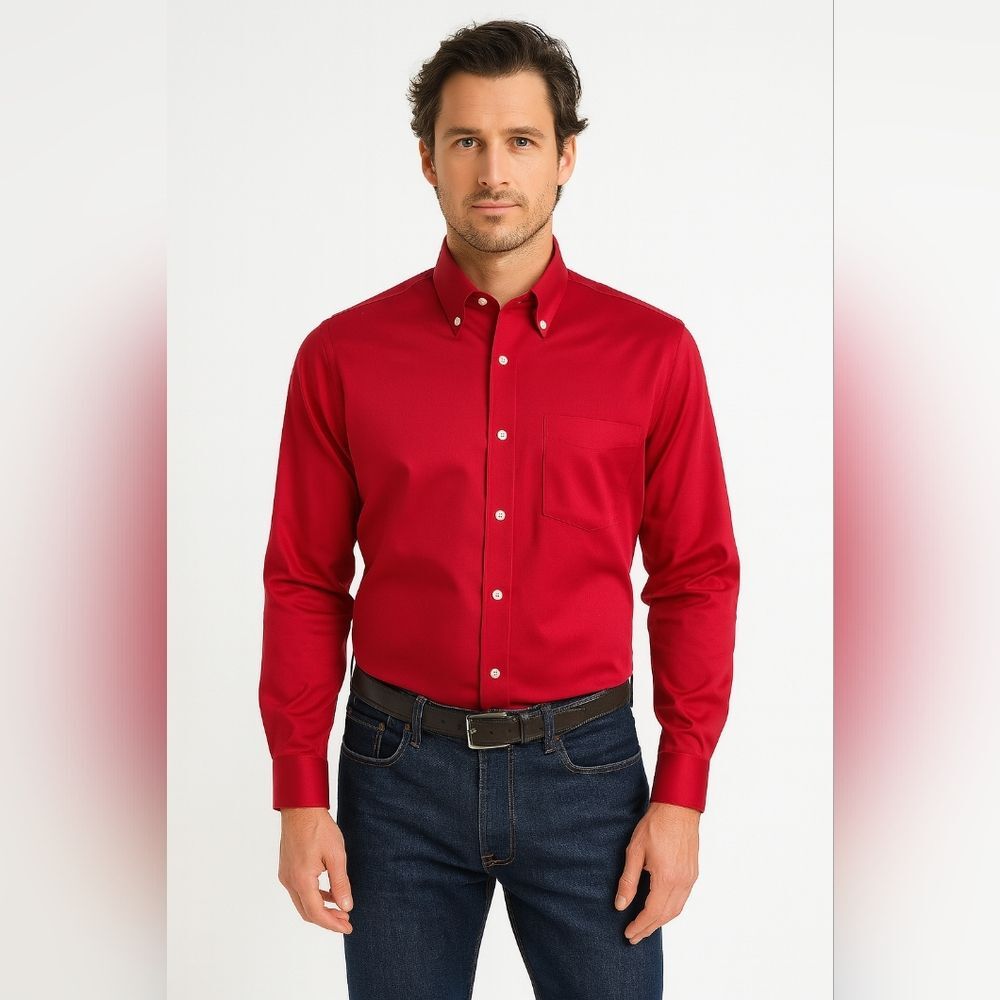 NWT Kenneth Cole Dress Shirt Non Iron Stretch Collar Regular Fit Large 16.5